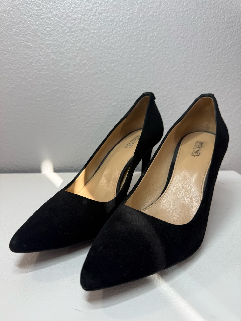 MICHAEL Michael Kors Black Suede Pointed Pumps